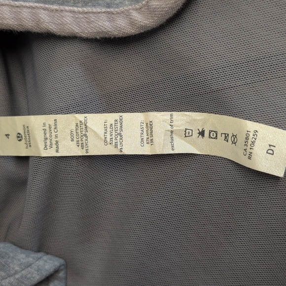 Lululemon Ride On Rock Blazer Moto Jacket Convertible Fossil Gray Size 4 - Picture 12 of 12